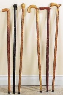 Benzara Wooden Walking Sticks Set of Six Assorted for Decoration Only 