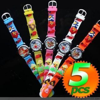 Wholesale5P​CS Winx club Design Girls 3D Watches Wristwatches 
