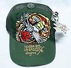   Hardy Tiger Army Green Unisex Basic Cap Trucker Hat Unisex Men Women