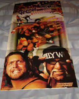   NWO WORLD TOUR NINTENDO POWER 10.5 X 22 INCH POSTER OF THE VIDEO GAME