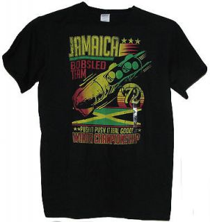 JAMAICA BOBSLED TEAM 1972 WINTER CHAMPIONSHIP DISTRESSED ADULT TEE T 
