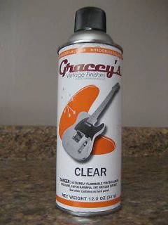 CLEAR Graceys Guitar Finish Paint Aerosol Spray Can NITRO Project.