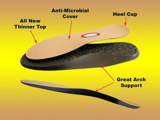 10 Seconds Flat Foot Low Profile Arch Support Insoles