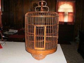   Asian Bamboo & wood Bird cage carved finch cage China Chinese Birds