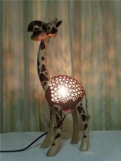 Thai Style Coconut Lamp GIRAFFE 15.5