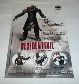 2001 video game action figures ad page ~ RESIDENT EVIL There Goes 