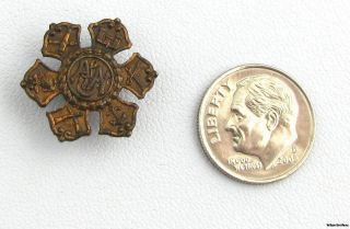 World War II Armed Forces Button   Bronze Pin   Military Memorabilia 