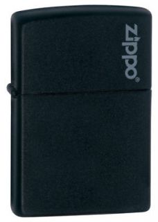 Zippo Black Matte W/Zippo Logo Lighter, Full Size, Low Shipping 