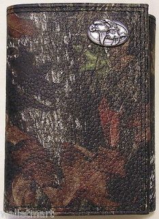 Flying DUCKS Emblem MOSSY OAK Trifold WALLET Leather ~NEW with MINOR 
