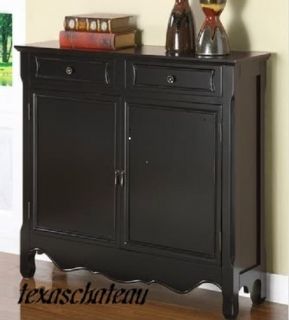 TUSCAN STYLE DECOR BLACK CABINET ENTRY HALL ACCENT SOFA TABLE 