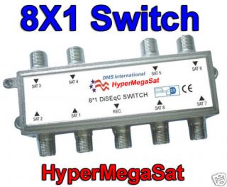 New SW81 8x1 DiSEqC Switch 8 in 1 Satellite dish MultiSwitch/ FTA