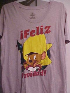 UGLY CHRISTMAS SWEATER Looney Tunes T Shirt Speedy Gonzales Ifeliz 