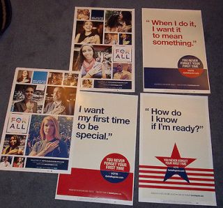 OBAMA FIRST VOTER CAMPAIGN POSTER LOT OF 4