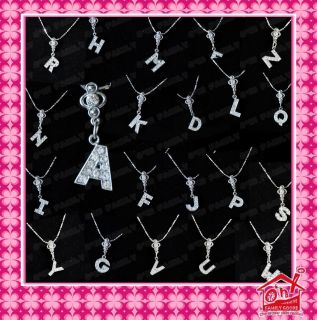 Sparkle Stunning Initial Alphabet Letter Necklace Chain Free Gift Bag