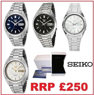 Mens SEIKO 5 Automatic Self Winder Analogue Watch Stainless Steel 