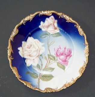 Rosenthal Alice Bavaria 10 Plate with Gorgeous pink&white Roses 
