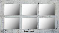 Rustic Primitive 6 Pane Wwood Frame Window Mirror Country Wall Accent 