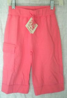 HANNA ANDERSSON NEW NWT Ginger Pink Cropped Sweat Pants Capris 110 5 6