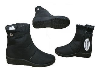 WOMENS LADIES WIDE FIT ZIP ANKLE SNOW RAIN COMFORT BOOTS FUR LINED 