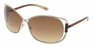 New Tom Ford TF156 28F Eugenia Brown Gradient / Gold Sunglasses In 