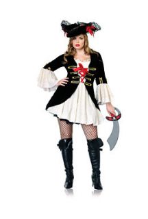 Sexy Captain Swashbuckler Pirate Plus Size Costume