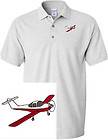 AIRPLANE AIRCRAFT SHIRT SPORTS GOLF EMBROIDERED EMBROIDERY POLO SHIRT