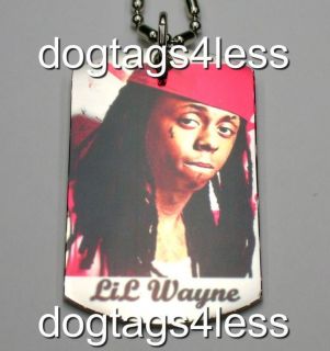 LIL WAYNE Dog Tag HIP HOP DogTag Necklace FREE Chain 14