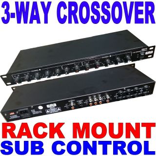 EMB PROFESSIONAL 3 WAY CROSSOVER RACK MOUNT SUB CONTROL 2 CHANNEL NEW 