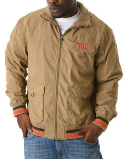 Mens TIMBERLAND beige tan brown orange relaxed fit jacket size L XL 