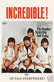 British Invasion The Beatles * Butcher Cover * Capitol Ad Poster from 