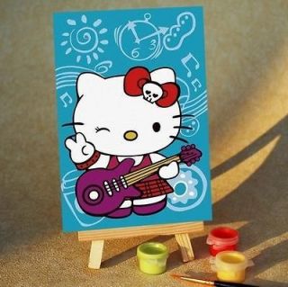 Magic New DIY paint by number 6*4 kit Lovely Rock Star Hello Kitty 