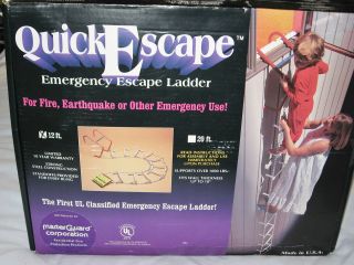 QUICK ESCAPE 12 FOOT 2 STORY EMERGENCY FIRE ESCAPE LADDER FOR 2 STORY 