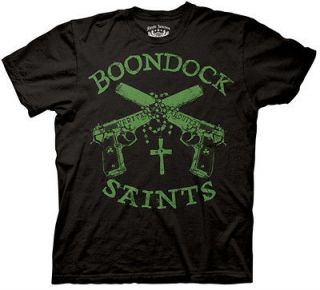 The Boondock Saints T Shirt   Crossed Guns Adult Black