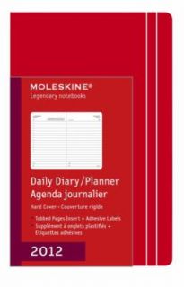 Moleskine 2012 12 Month Daily Planner Red Hard Cover Large by 