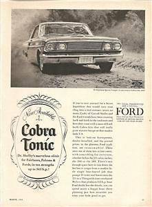 1964 64 FORD FAIRLANE SHELBY COBRA KIT VINTAGE AD