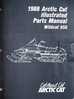 ARCTIC CAT SNOWMOBILE ILLUSTRATED PARTS MANUAL 1988 WILDCAT 650