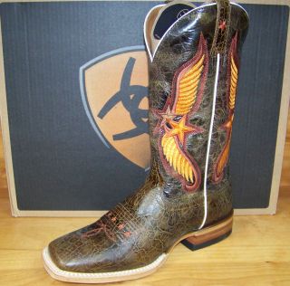 Ariat Crazy Star Mens Western Boots 10009574 Washed Out Adobe New in 