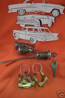 1955 56 57 Chevy Belair Door Trunk Lock Set New Sedan Hardtop Wagon 