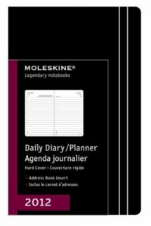 Moleskine 2012 12 Month Daily Planner Black Hard Cover Large by 