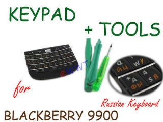 Black RUSSIAN Keyboard Keypad Unit + Tools for Blackberry 9900 9930 