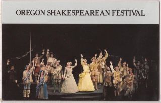Ashland Oregon Postcard Shakespearean Festival Curtain Call 