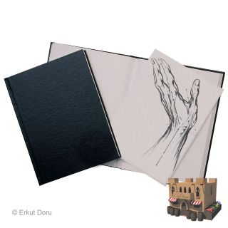   Back Quality Casebound Sketch Book for Watercolour Pencil & Charcoal