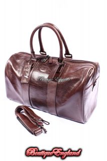 Ashwood DUFFLE Brown Real Hide Leather Weekend Holdall Travel Bag 