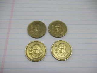   1989 MEXICAN $1000 PESO COIN JUANA DE ASBAJE (EAGLE SNAKE COIN