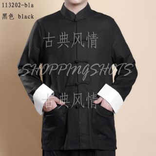 chinese coat clothing clothes for men jacket 113202 black size S  XL 