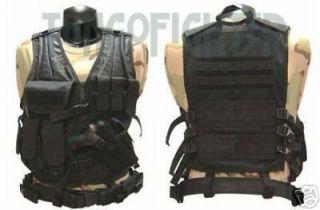 CONDOR CV Crossdraw Assault Tactical Vest Chest Rig w/MOLLE BLACK size 
