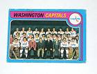 1979/80  OPC   WASHINGTON CAPITALS TEAM & CHECKLIST   CARD # 260  GOOD