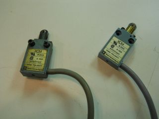 Lot of (2) USED Telemecanique Plunger Limit Switch XCM A102, A 150, B 