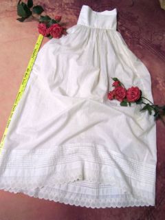 VICTORIAN antique DOLL baby CHRISTENING gown DRESS x long SLIP 