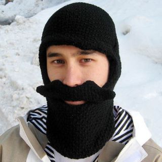 Black Beard Head Knit Hat Beanie Ski Snowboard Mustache Beardhead New